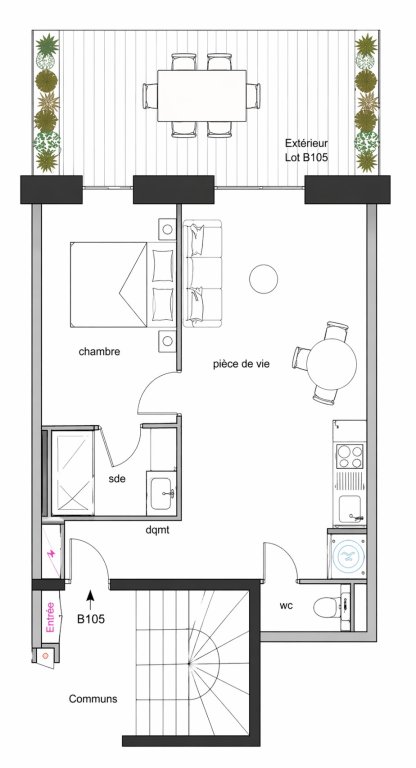 APPARTEMENT T2 A LOUER - CHARBONNIERES LES BAINS - 35.15 m2 - 935 &euro; charges comprises par mois