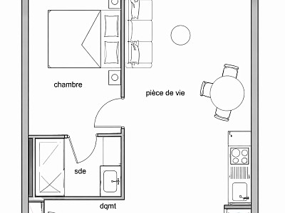 APPARTEMENT T2 A LOUER - CHARBONNIERES LES BAINS - 35.15 m2 - 935 &euro; charges comprises par mois
